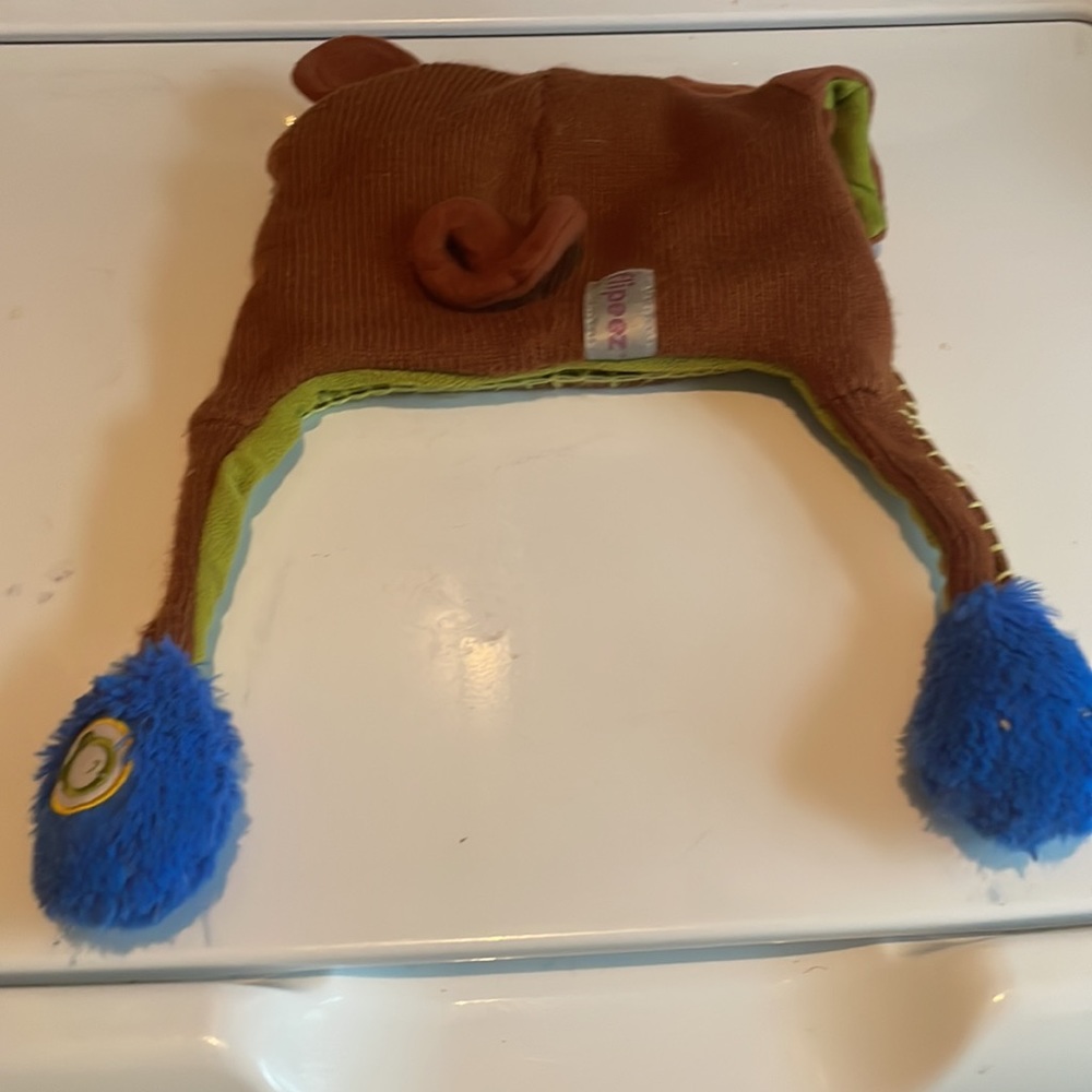 Flipeez Huggie monkey fun winter hat boys girls fleece knit beanie kids - Picture 11 of 16